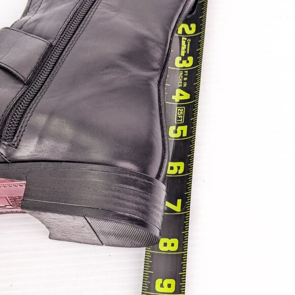 Emanuele Crasto All Leather Black Buckle Ankle Boots 38 (7.5) - Picture 6 of 7